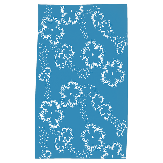 Columbia Blue Floral Tea Towel - HapDog Laboratories 