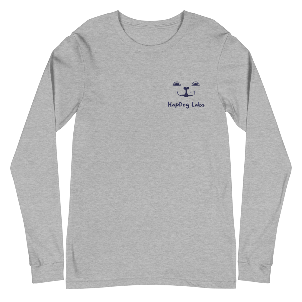 Face of Hap Embroidered  Long Sleeve Tee - HapDog Laboratories 