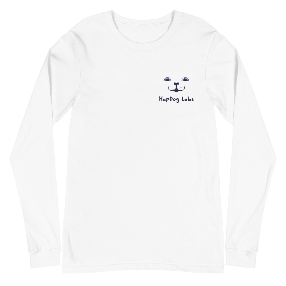 Face of Hap Embroidered  Long Sleeve Tee - HapDog Laboratories 