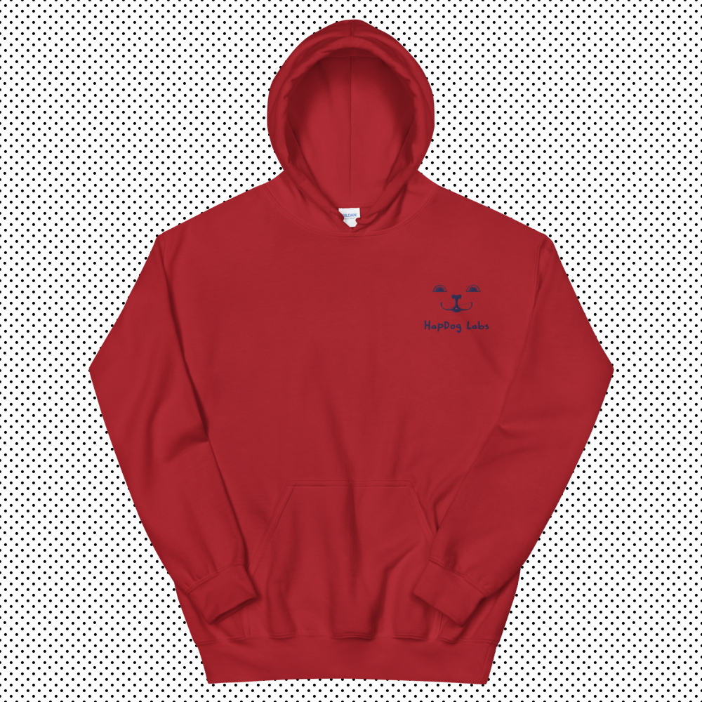 Men's Face of HapDog Embroidered Hoodie - HapDog Laboratories 